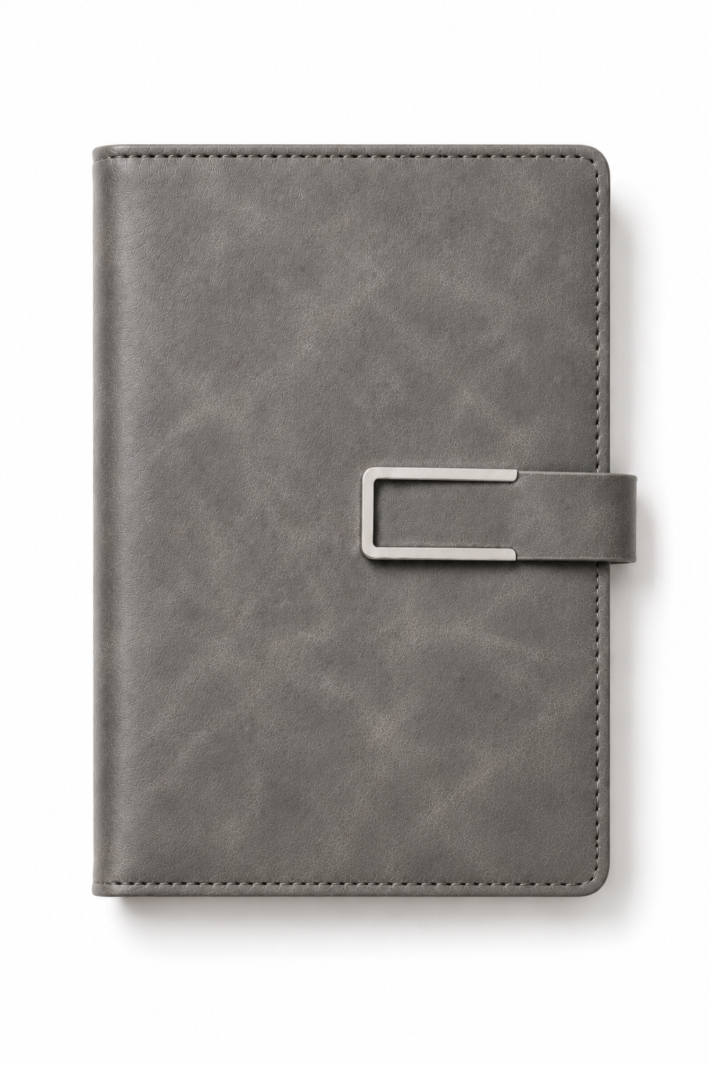Personalized Notebook with Buckle Closure - Stone Gray