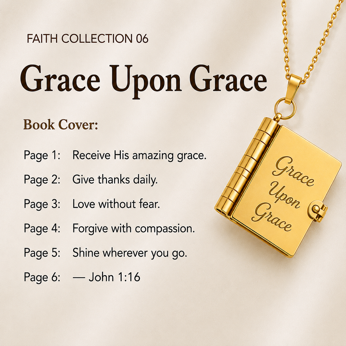 Faith Collection Mini Book Necklace – Inspirational Christian Jewelry