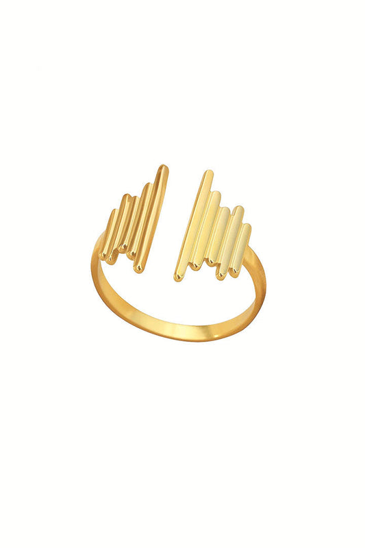 Stacked-Bar Open Ring – Gold