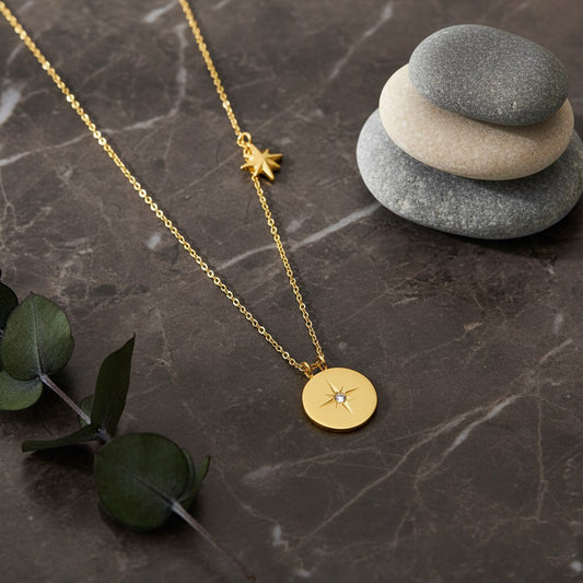 Starburst Disc  Necklace