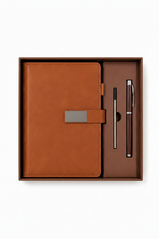 Notra Executive Journal Gift Set - Brown