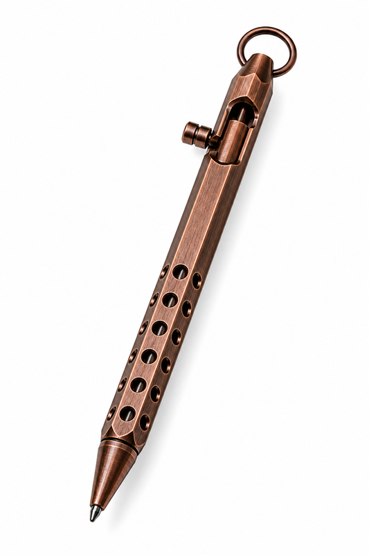 Notra Brass Bolt Action Pen - Antique Copper