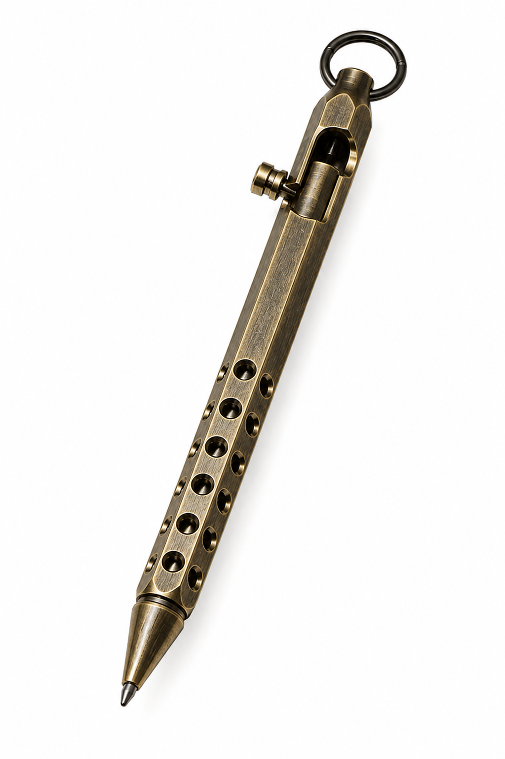 Notra Brass Bolt Action Pen - Antique Brass