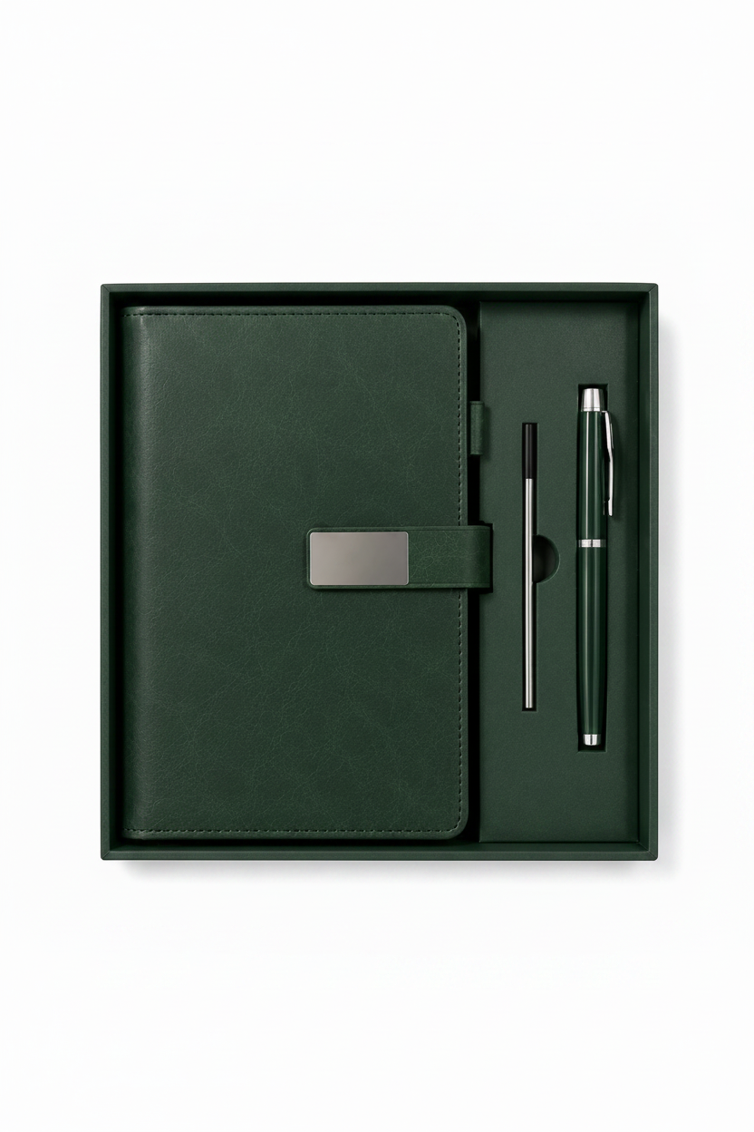 Notra Executive Journal Gift Set - Sage Green