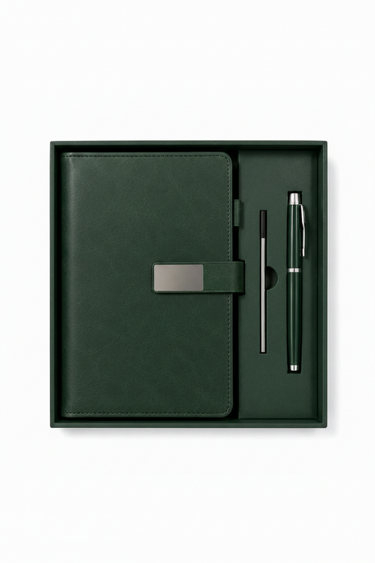 Notra Executive Journal Gift Set - Sage Green