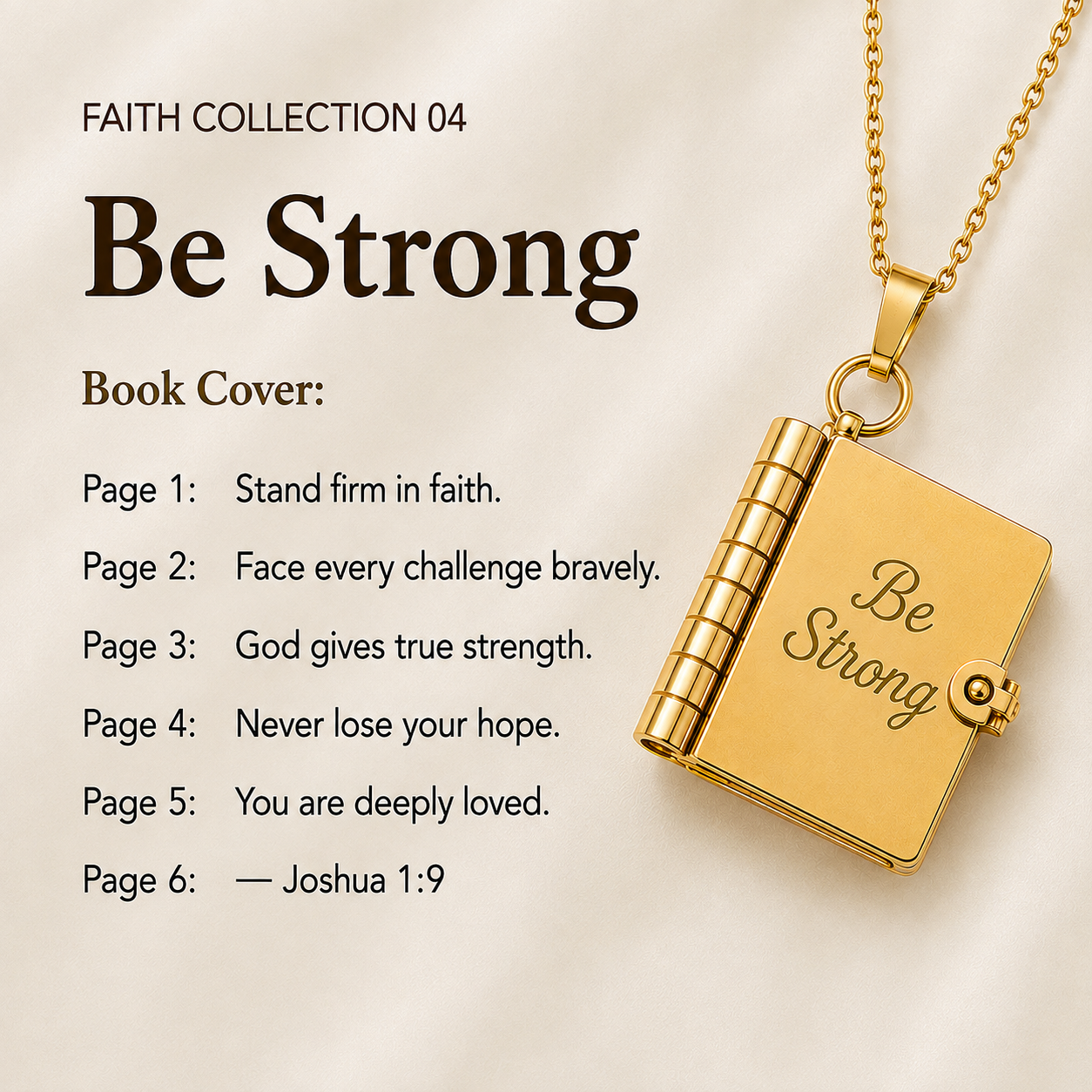 Faith Collection Mini Book Necklace – Inspirational Christian Jewelry