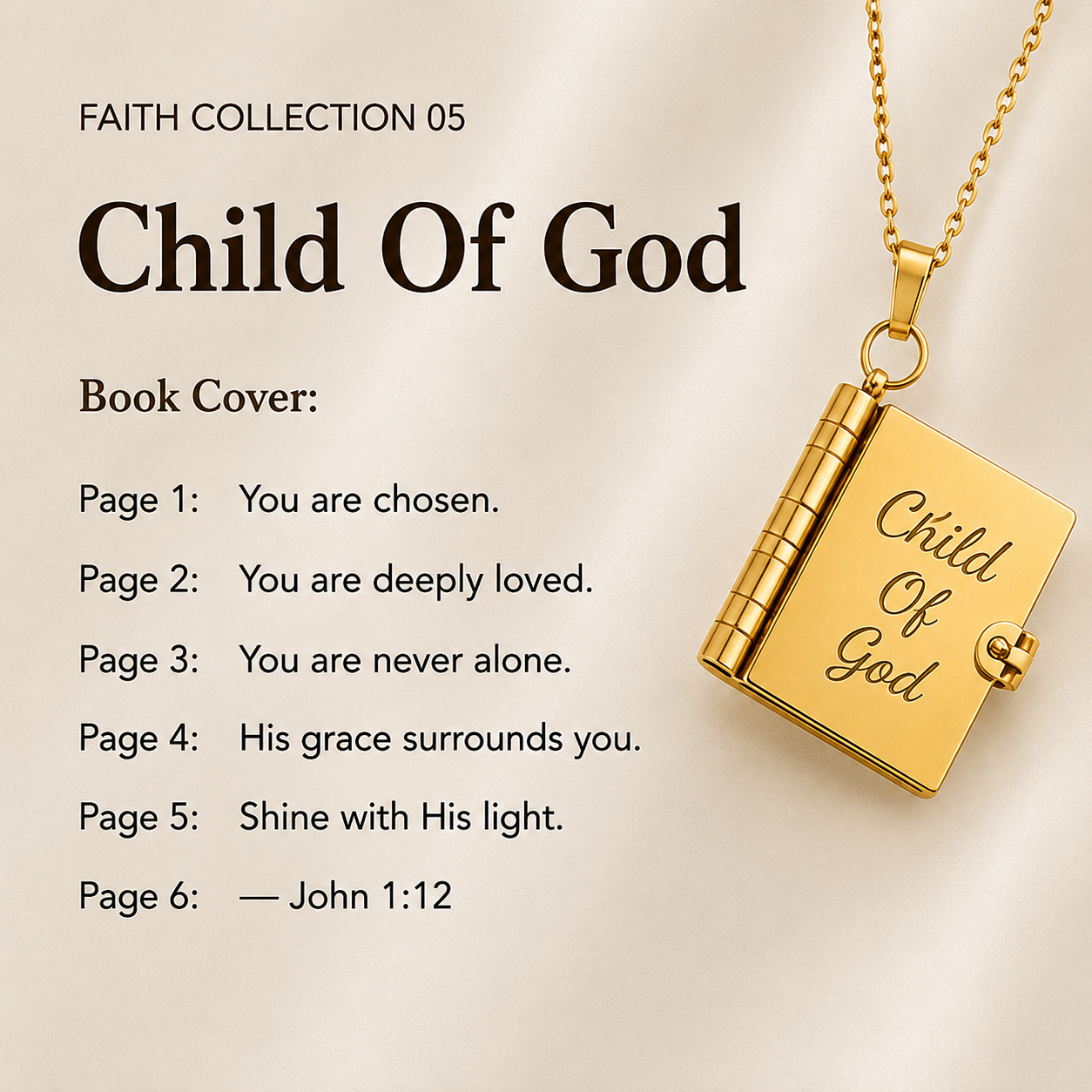 Faith Collection Mini Book Necklace – Inspirational Christian Jewelry